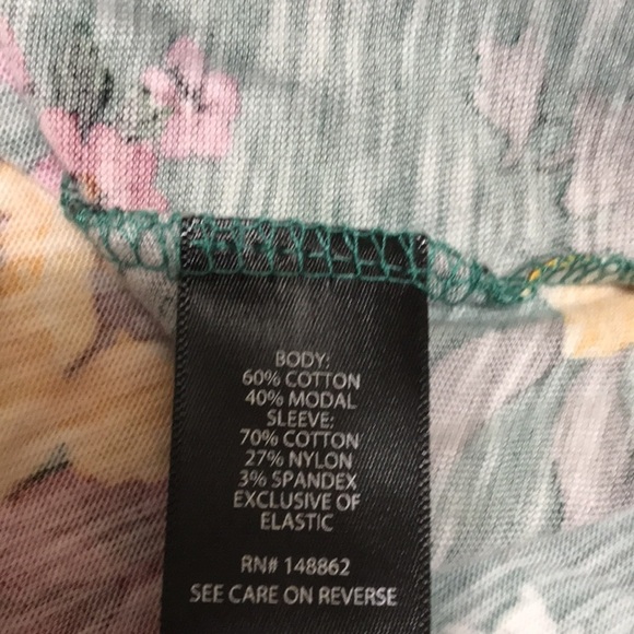 Torrid Green Floral Babydoll Smocked Top Sz 1X - Picture 6 of 7